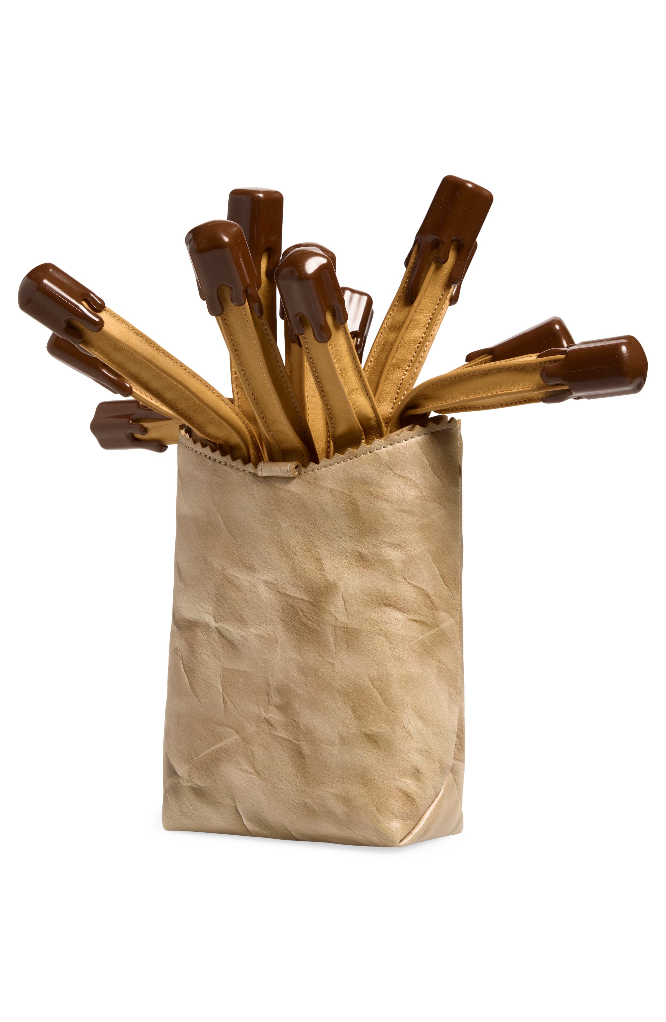 Churros Faux Leather Clutch, Alternate, color, CHURRO