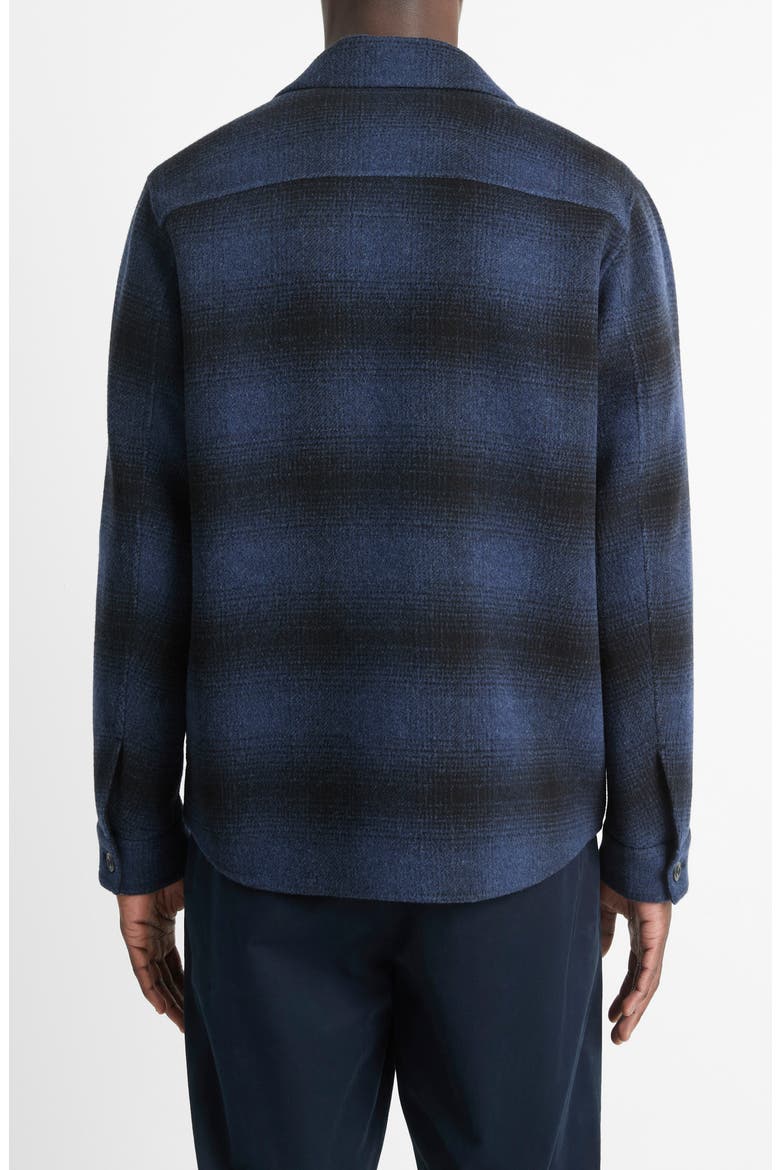Plaid Splittable Wool Blend Shirt Jacket, Alternate, color, ULTRAMARINE