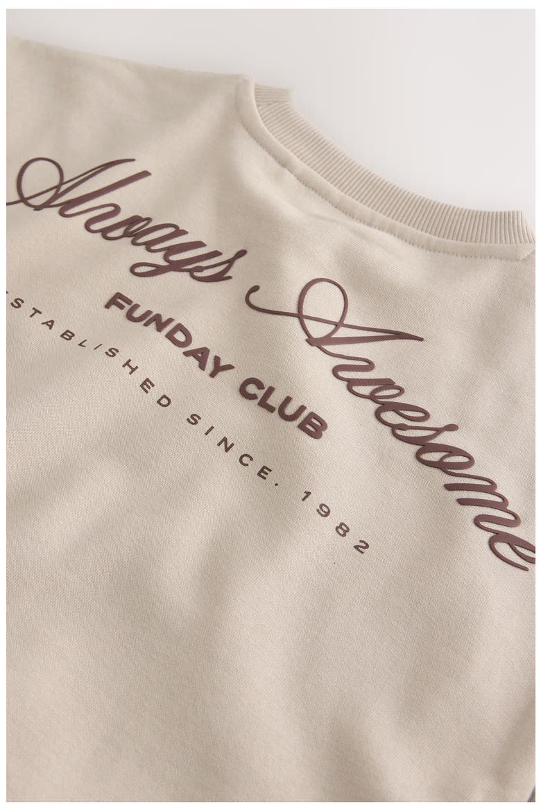 Kids' Funday Club Sweatshirt & Cargo Joggers Set, Alternate, color, NEUTRAL