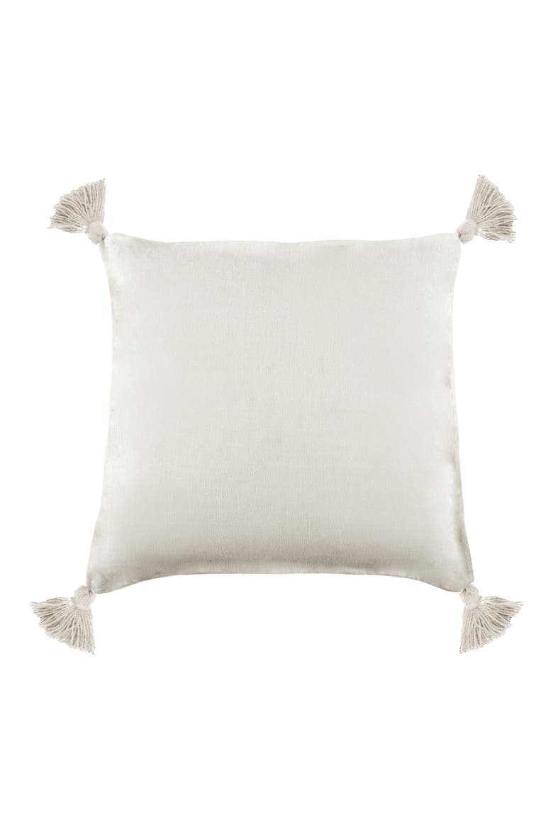 Montauk Tassel Accent Pillow, Main, color, CREAM