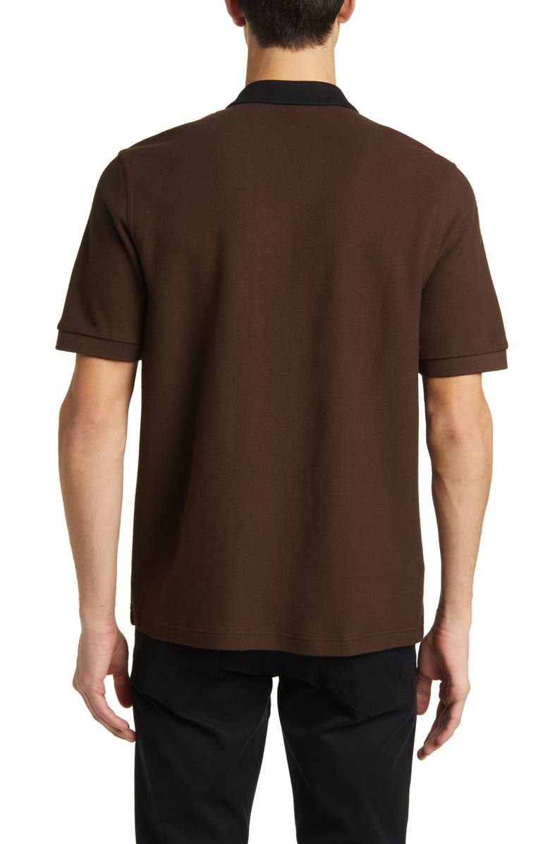 Fred Perry Zip Cotton Piqué Polo Shirt, Alternate, color, 