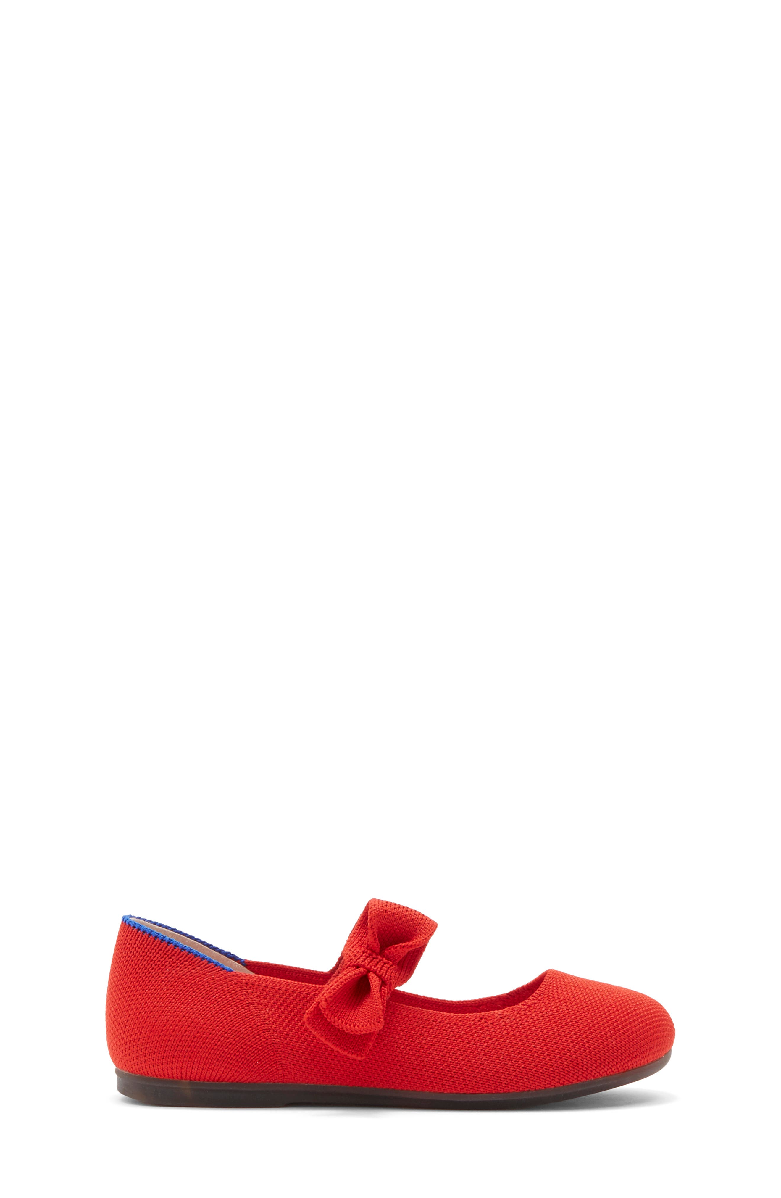 Kids' The Tux Bow Mary Jane Flat, Alternate, color, BRIGHT RED