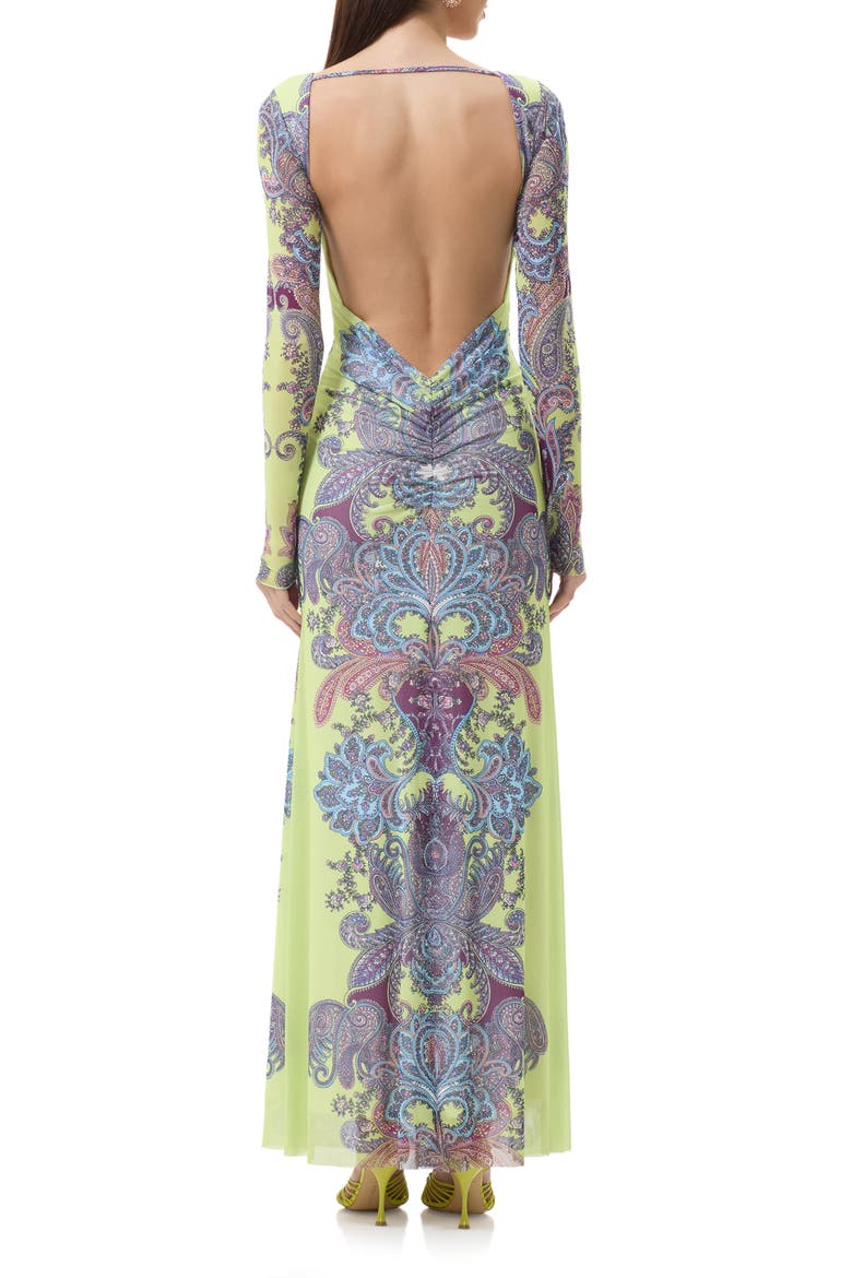 Talmo Long Sleeve Maxi Dress, Alternate, color, CITRUS PAISLEY