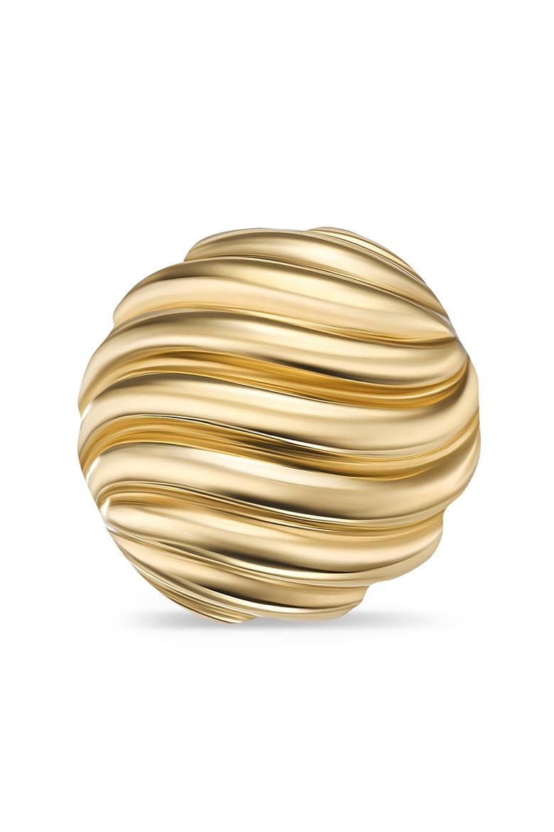 Sculpted Cable Earrings in Gold, Alternate, color, GOLD