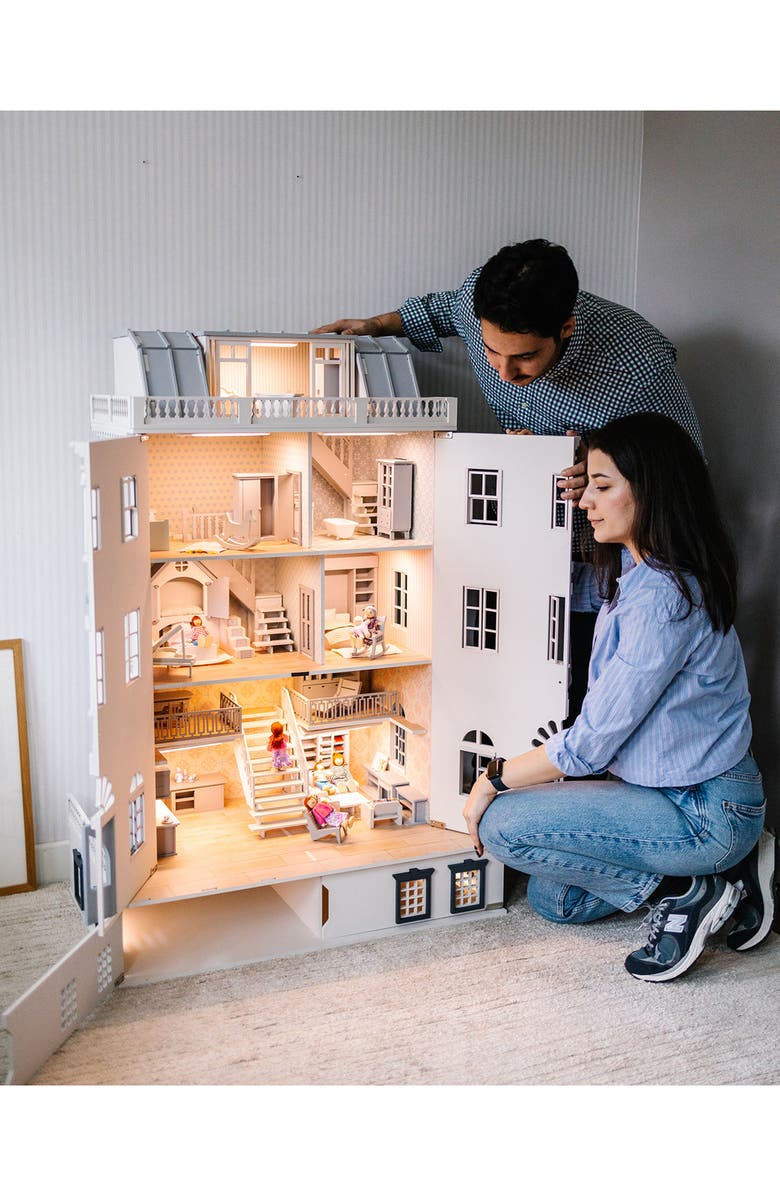 Little Forest Animals House of New York Dollhouse, Alternate, color, 3 × Led / With Doll Family