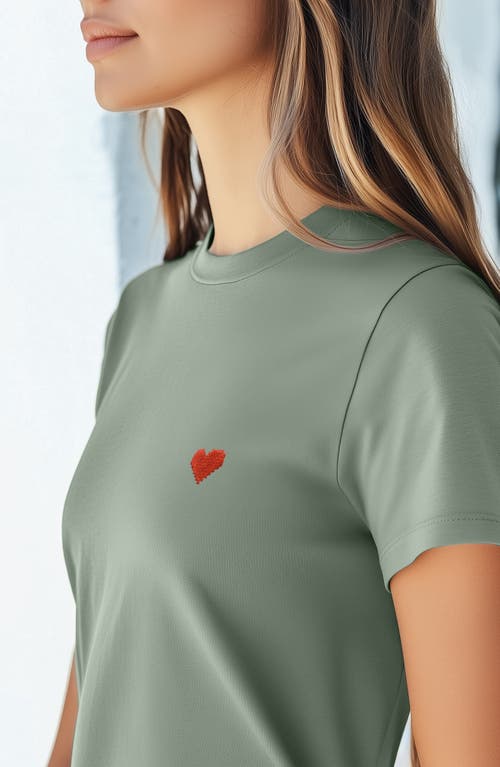Dalix Womens Pixel Heart Jersey Relaxed Tee