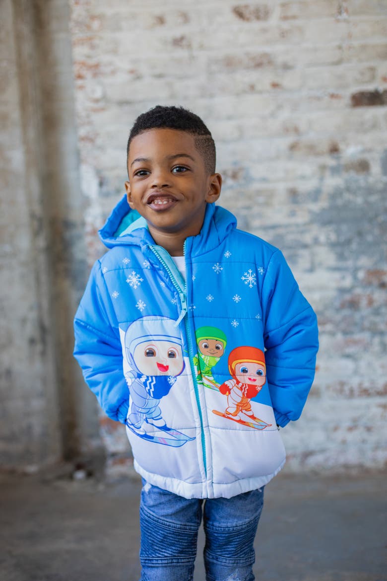 Hooded Puffer Jacket, Alternate, color, Cocomelon Blue