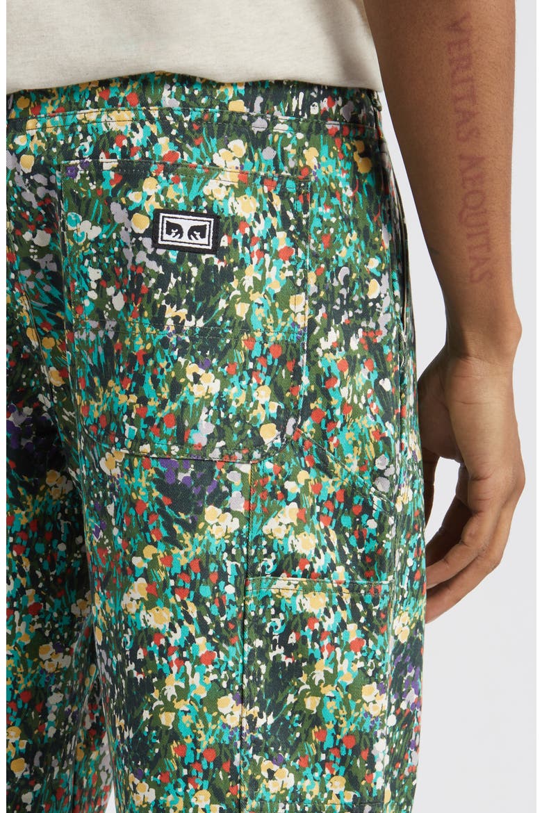 Hardwork Carpenter Pants, Alternate, color, FLORAL MUL