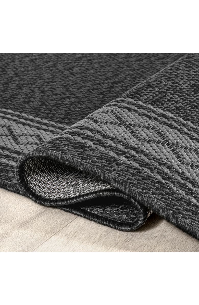JONATHAN Y Lucia Classic Diamond Border Indoor/Outdoor Area Rug, Alternate, color, Black/Gray