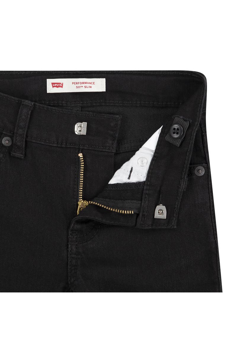 Levi's<sup>®</sup> Kids' 511<sup>™</sup> Slim Fit Performance Jeans, Alternate, color, Black