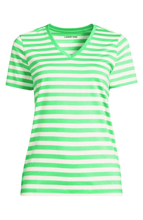 Lands' End Relaxed Supima Cotton V-neck T-shirt In Multi