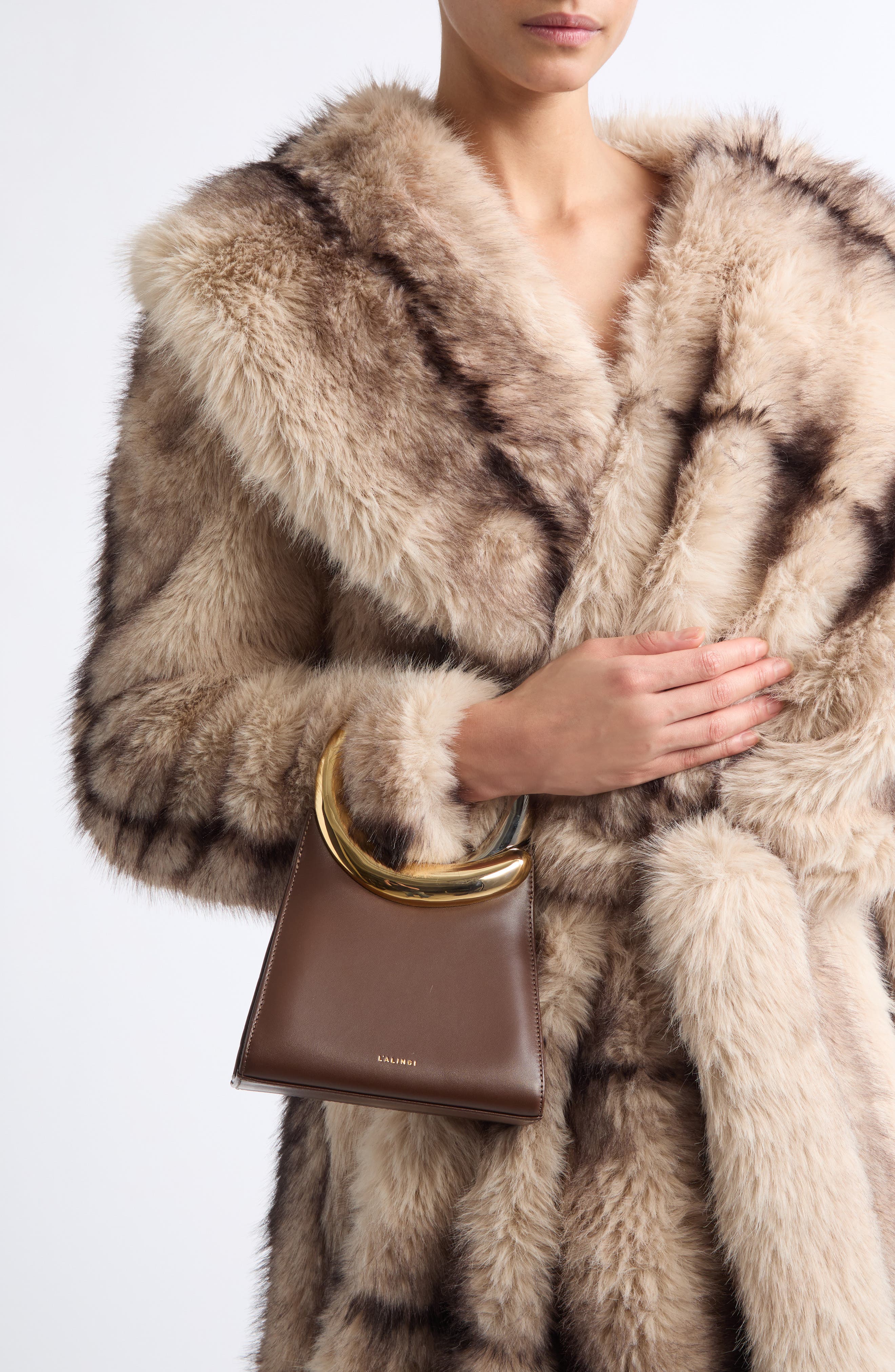 Halo Bucket Bag, Alternate, color, BROWN