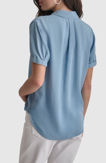 Cuff Sleeve Chambray Shirt