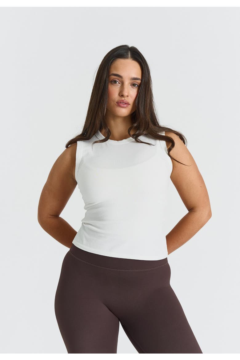 Soft Cotton Tank Top, Alternate, color, Off White