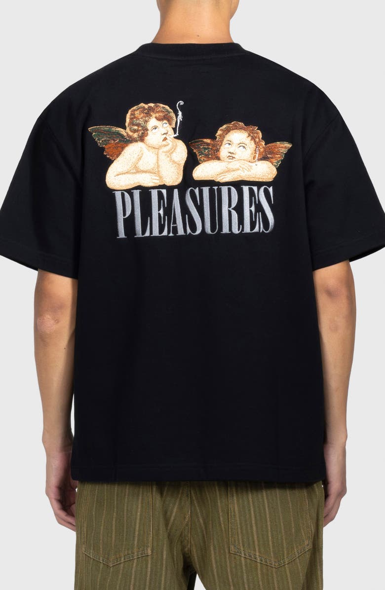 PLEASURES Dynamic Oversize Crewneck T-Shirt, Alternate, color, Black