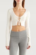Florence by Mills Tie Front Crop Cardigan