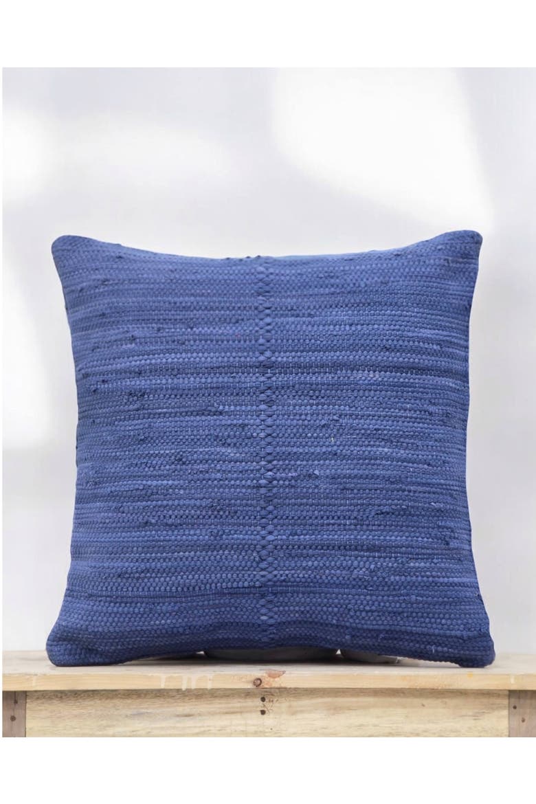 Chindi Lumbar Pillow - Cover + Insert, Alternate, color, Marine