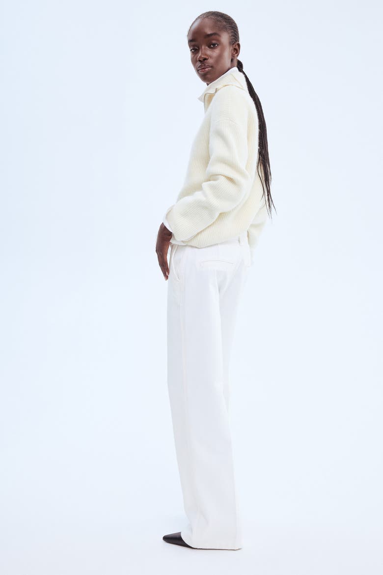 Wide High Jeans, Alternate, color, White