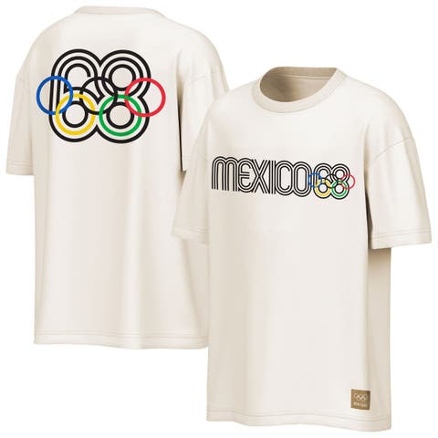 Men's Outerstuff  Cream Mexico 1968 Summer Olympics Emblem T-Shirt