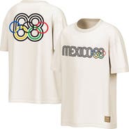 Outerstuff Men's Outerstuff Cream Mexico 1968 Summer Olympics Emblem T-Shirt