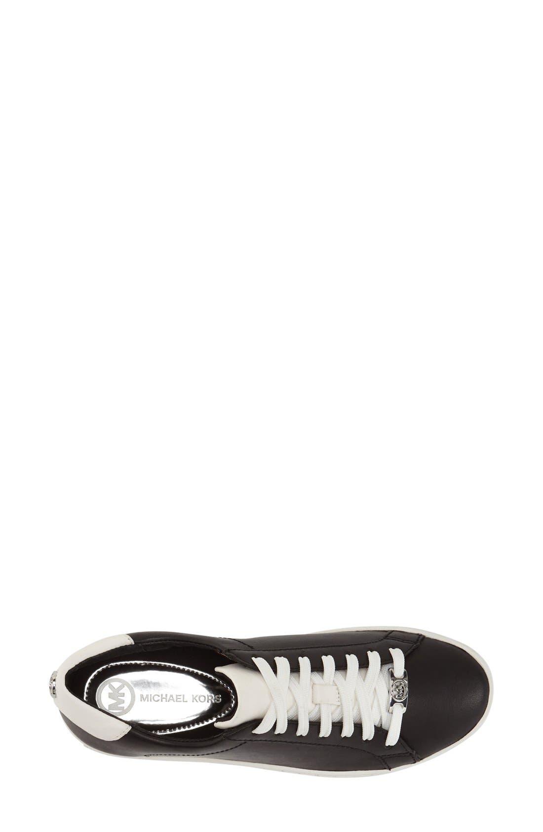 'The Jet Set 6 - Irving' Leather Sneaker, Alternate, color, BLACK/ OPTIC WHITE