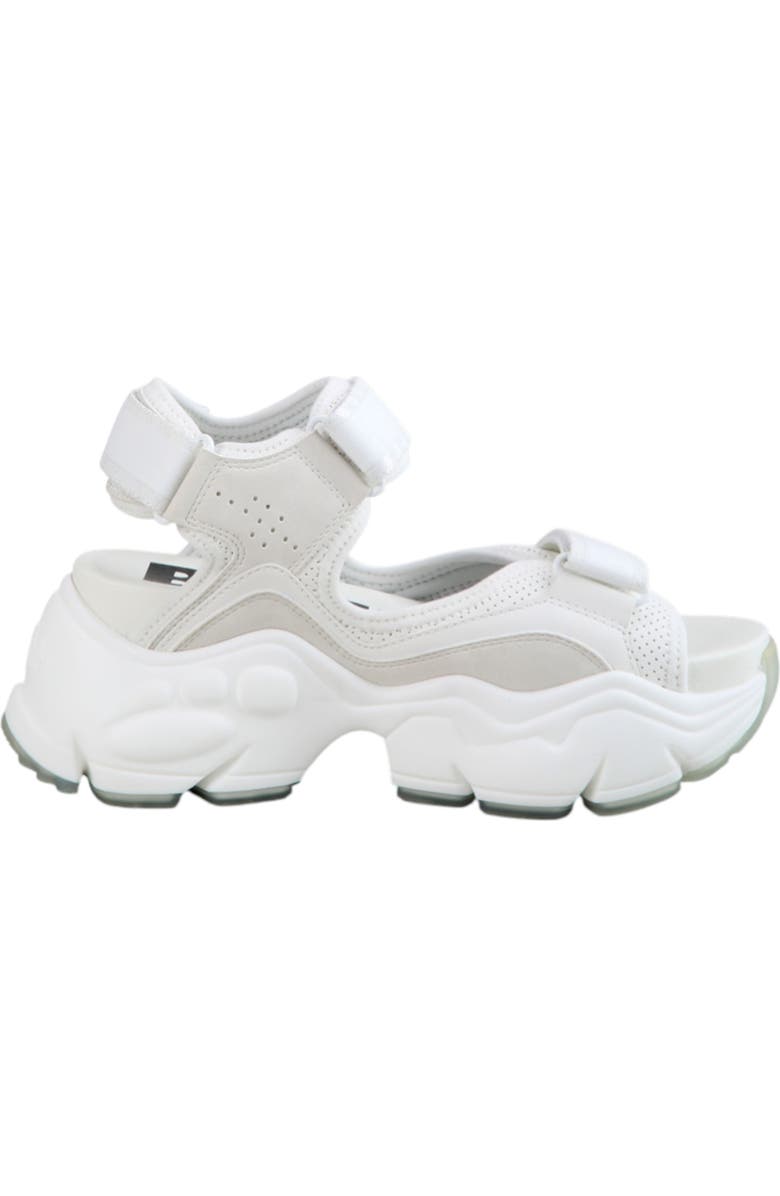 Buffalo Boots Binary 0 Platform Sandal, Alternate, color, White