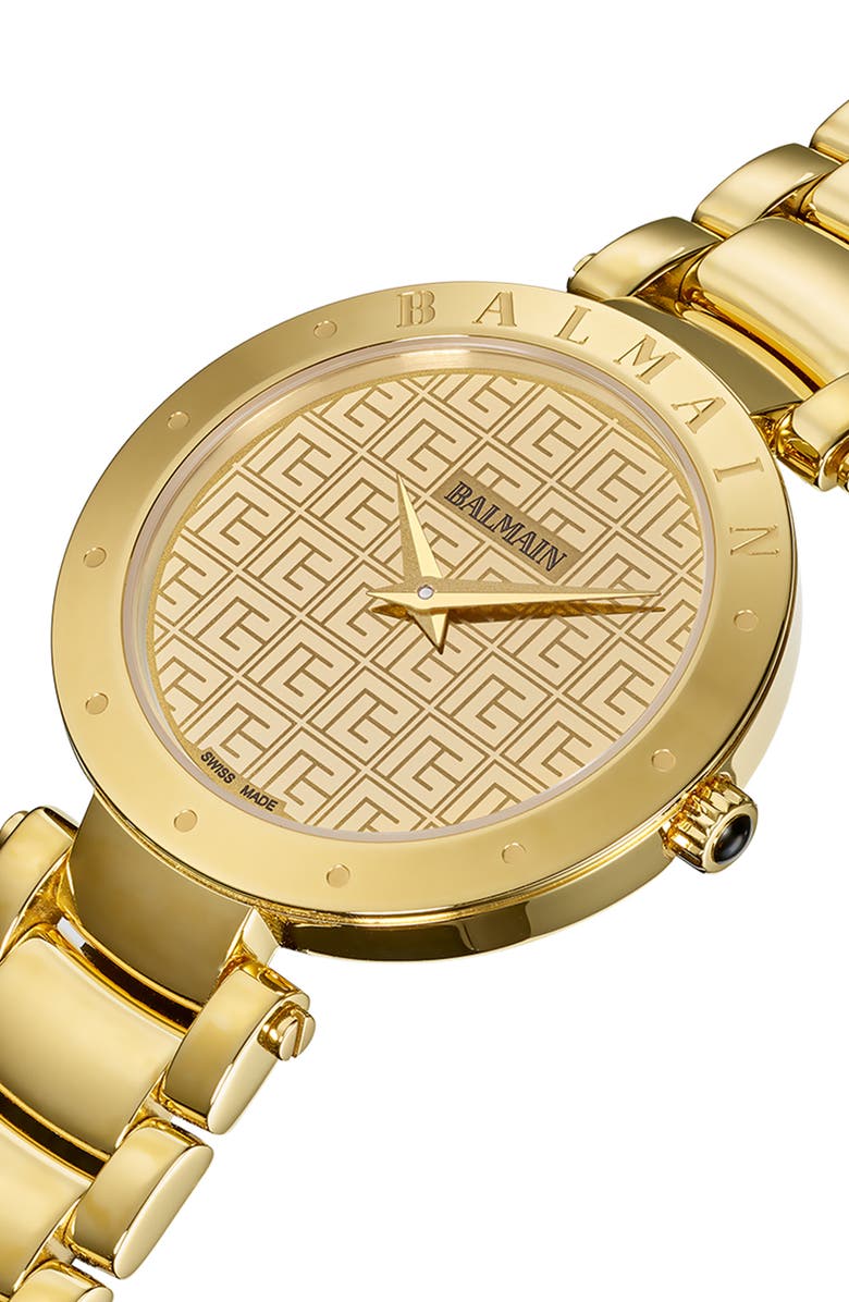 Balmain Bijou Bracelet Watch, 33mm, Alternate, color, Yellow Gold Pvd Coating