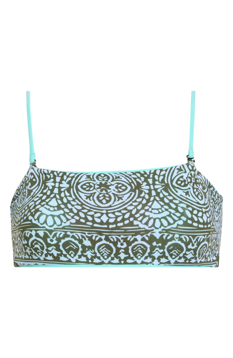 Maaji Bryn Reversible Bikini Top, Alternate, color, Aqua/ Green