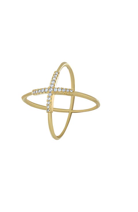 Prism Diamond Crossover Ring