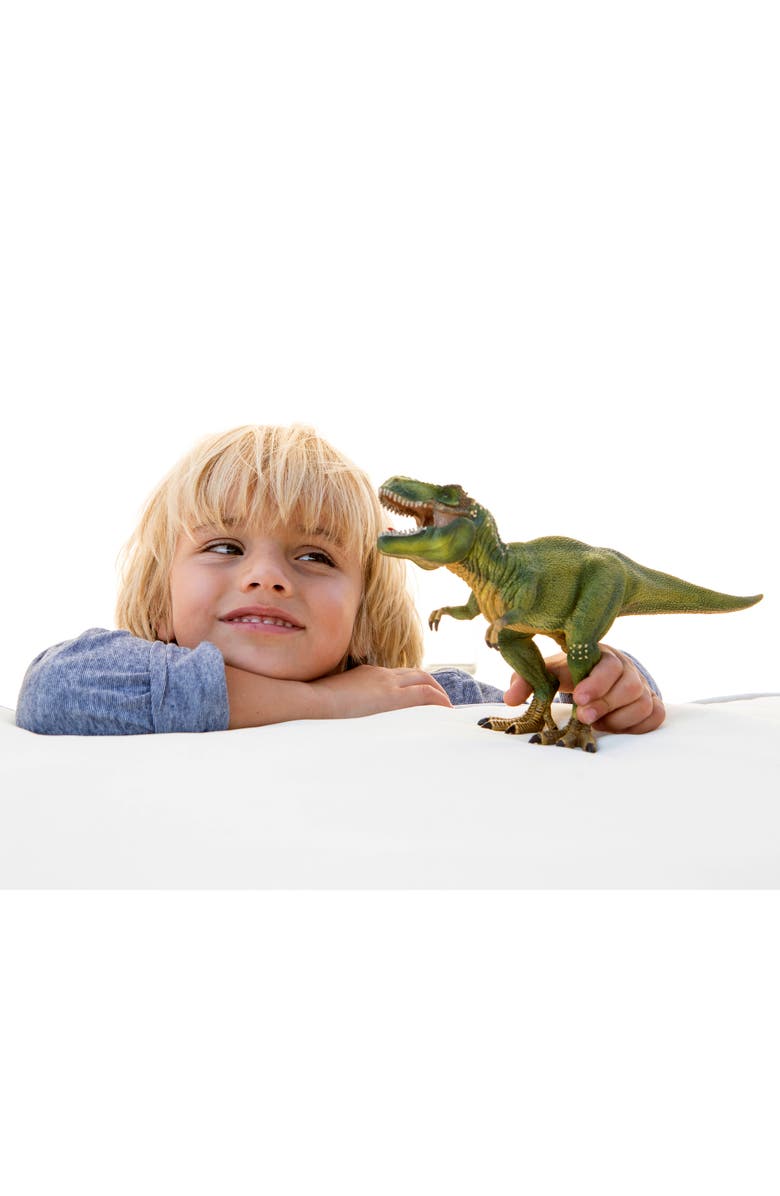 Schleich 11" Tyrannosaurus Rex Dino Action Figure, Green, Alternate, color, Multicolored
