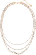 BaubleBar Crystal Layered Tennis Necklace