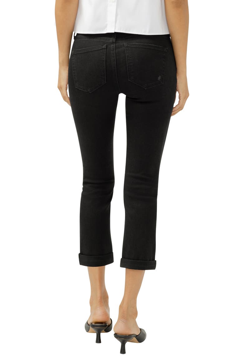 Suki Curvy Mid Rise Capri Jeans, Alternate, color, BLACK