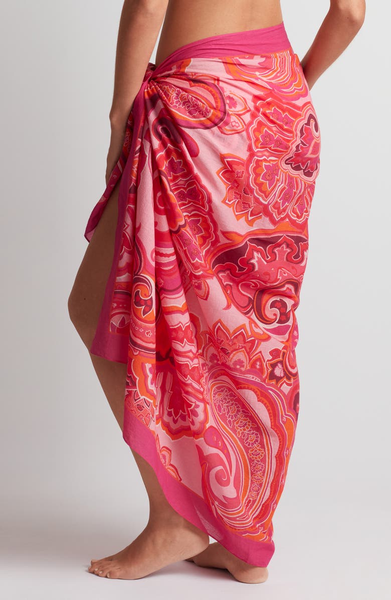 Lauren Ralph Lauren Print Cotton Cover-Up Pareo, Alternate, color,