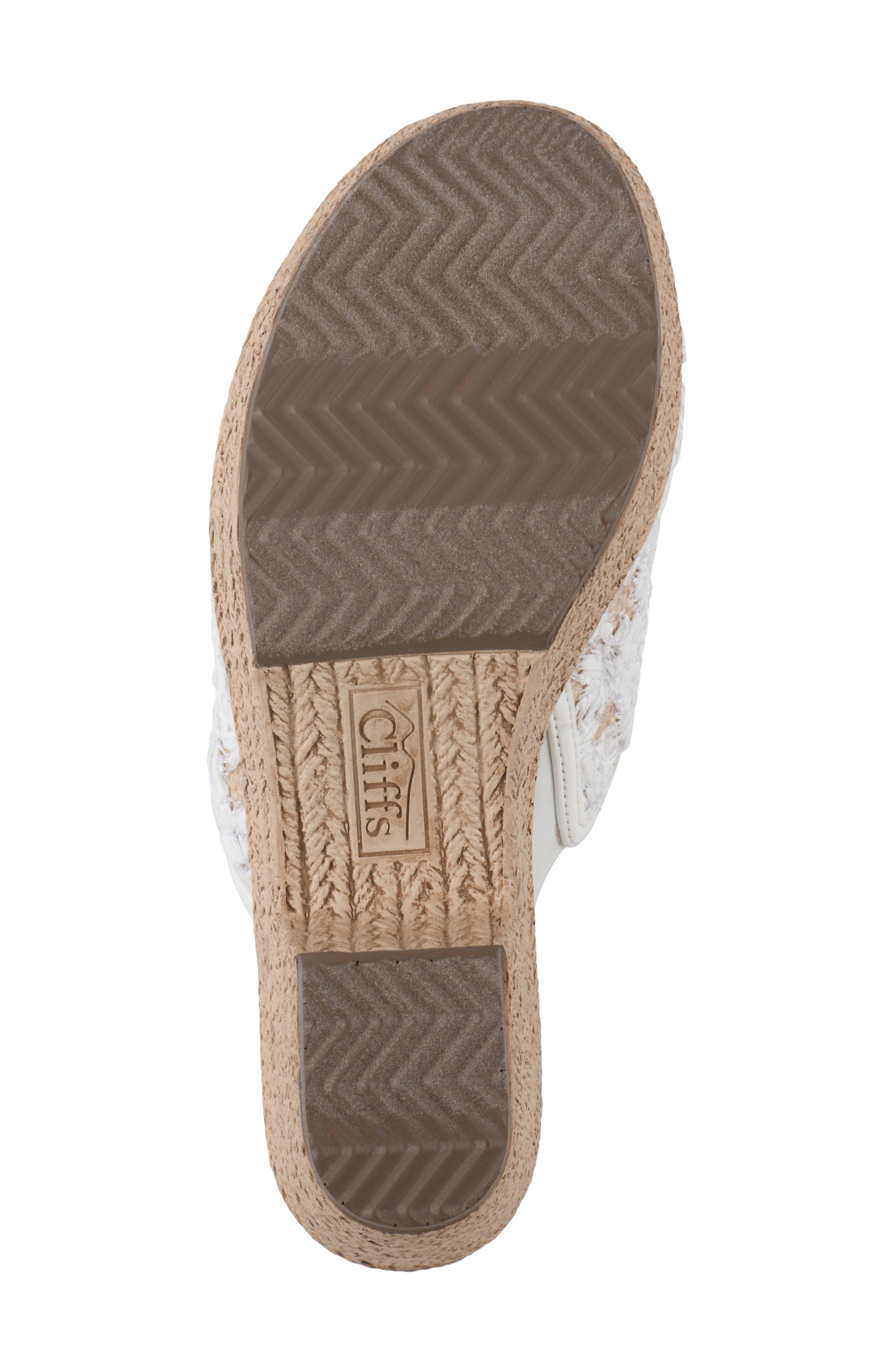 CLIFFS BY WHITE MOUNTAIN Bizzie Platform Wedge Espadrille Sandal, Alternate, color, White/ Fabric