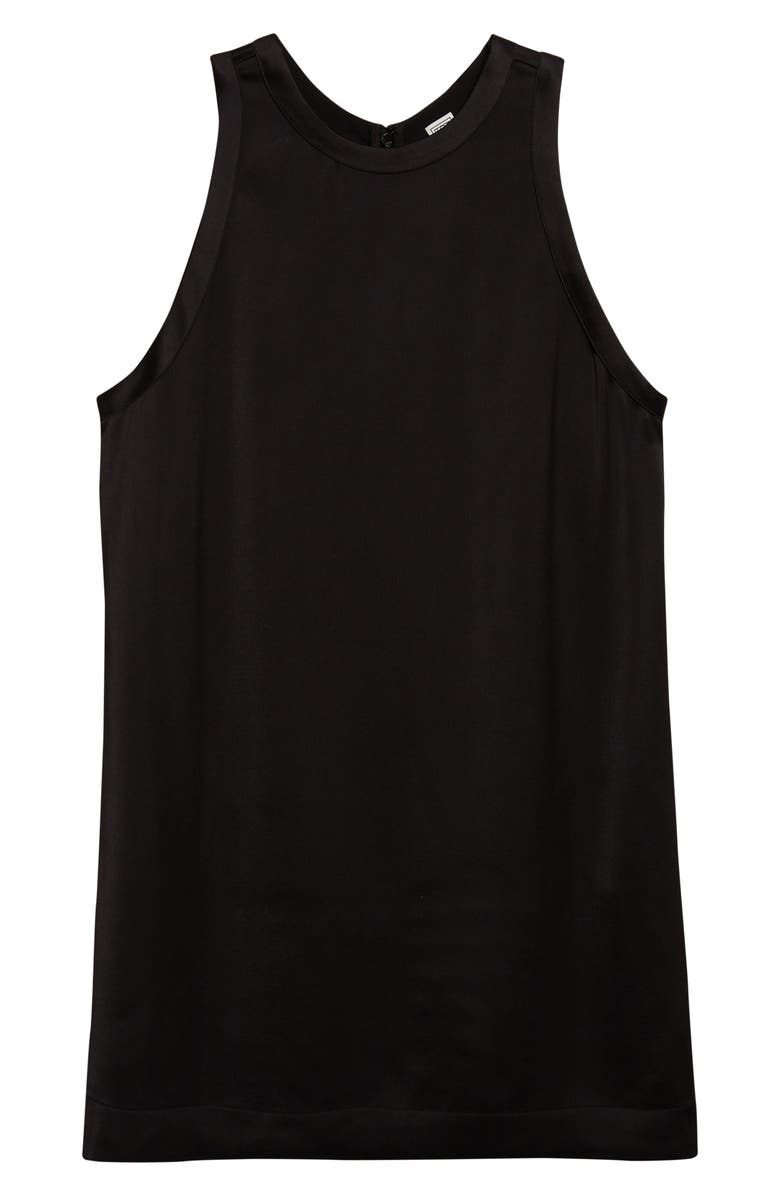 TOTEME Curved Satin Tank, Alternate, color, Black