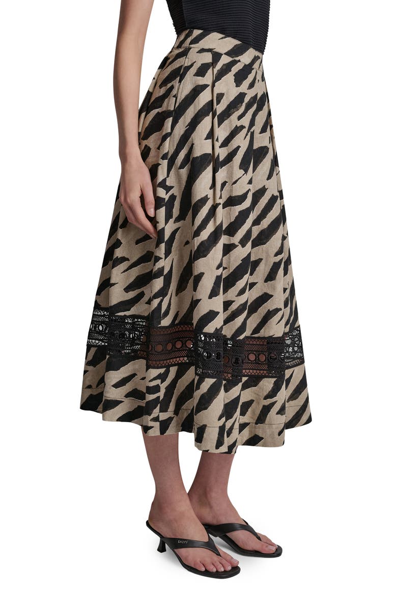 Animal Print Linen Blend Skirt, Alternate, color, GEO ANIMAL
