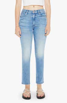 MOTHER Rascal Flood High Waist Ankle Straight Leg Jeans