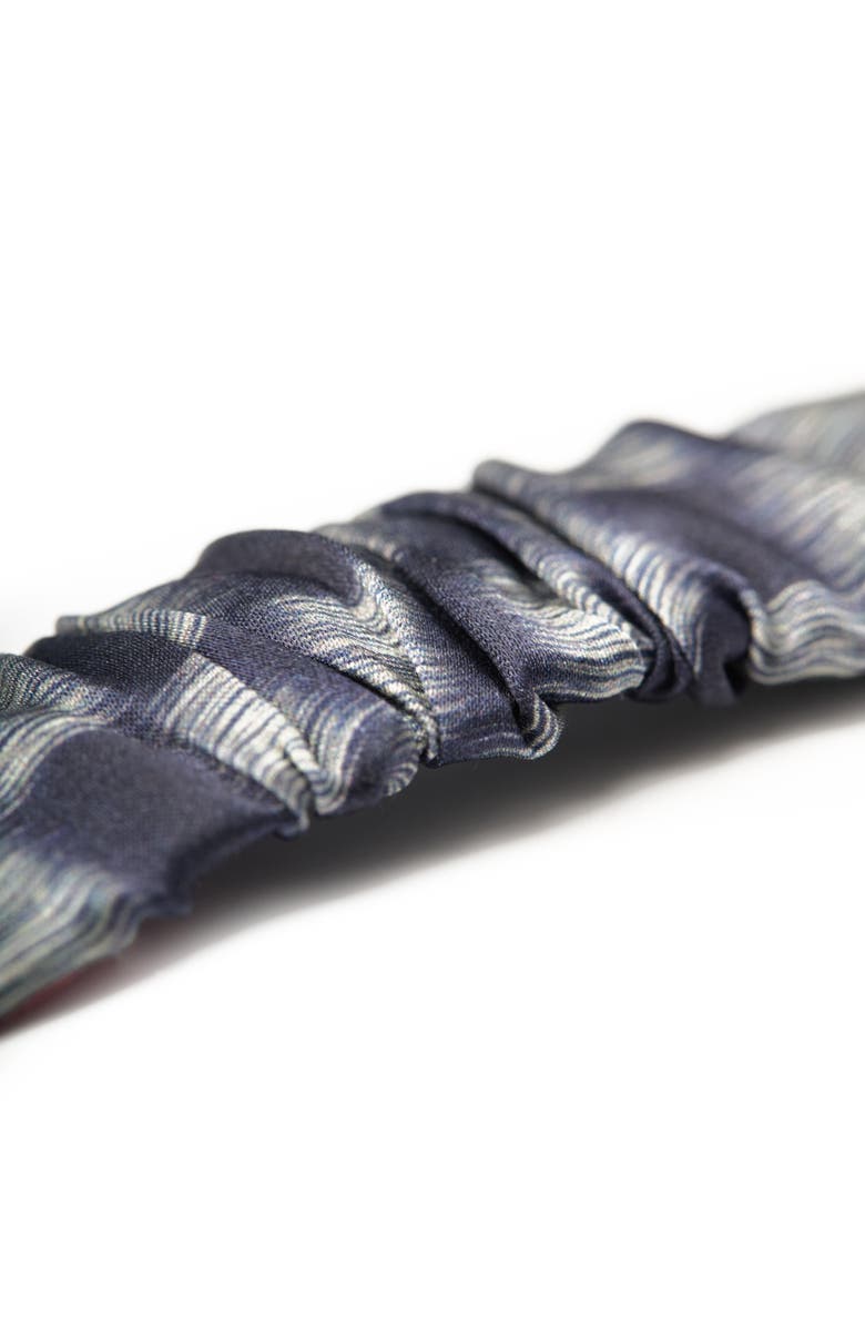 OLAH Lunelle Silk Hair Barrette Clip, Alternate, color, Steel Blue