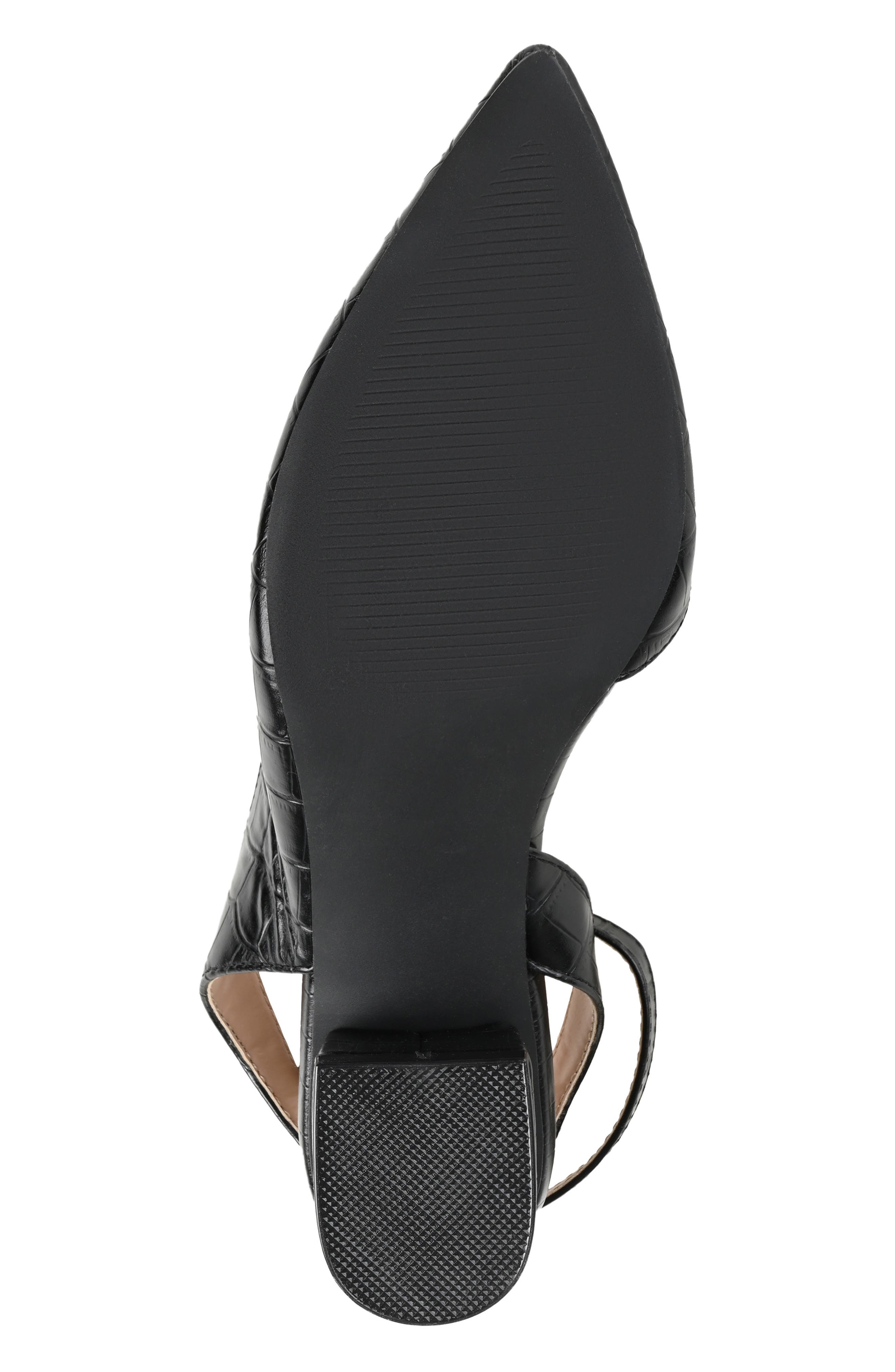 Journee Collection Keefa Croc Embossed Ankle Strap Pump - Wide Width, Alternate, color, Black