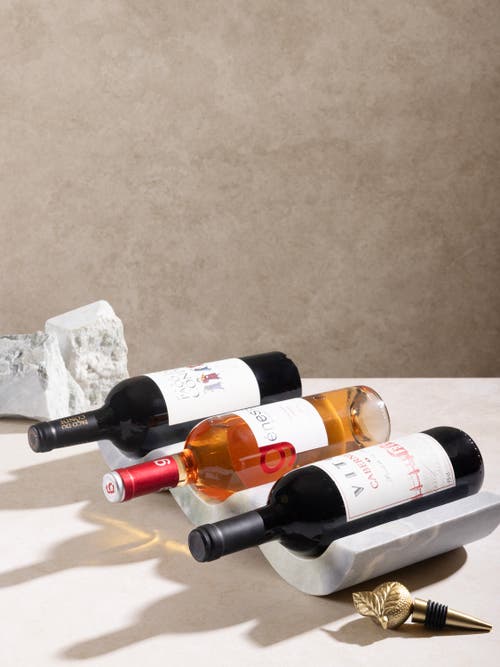 Gauri Kohli Georgia Onyx Wine Bottle Holder In Green