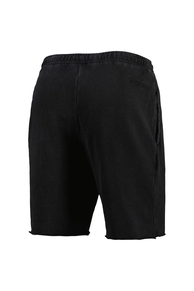 Men's Mitchell & Ness Black Chicago Bulls French Terry Tonal Fleece Shorts, Alternate, color, Black