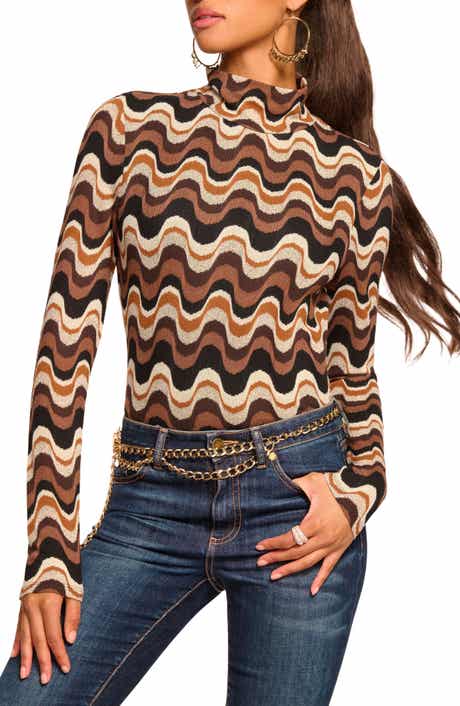 Ramy Brook Prudence Swirl Mock Neck Top