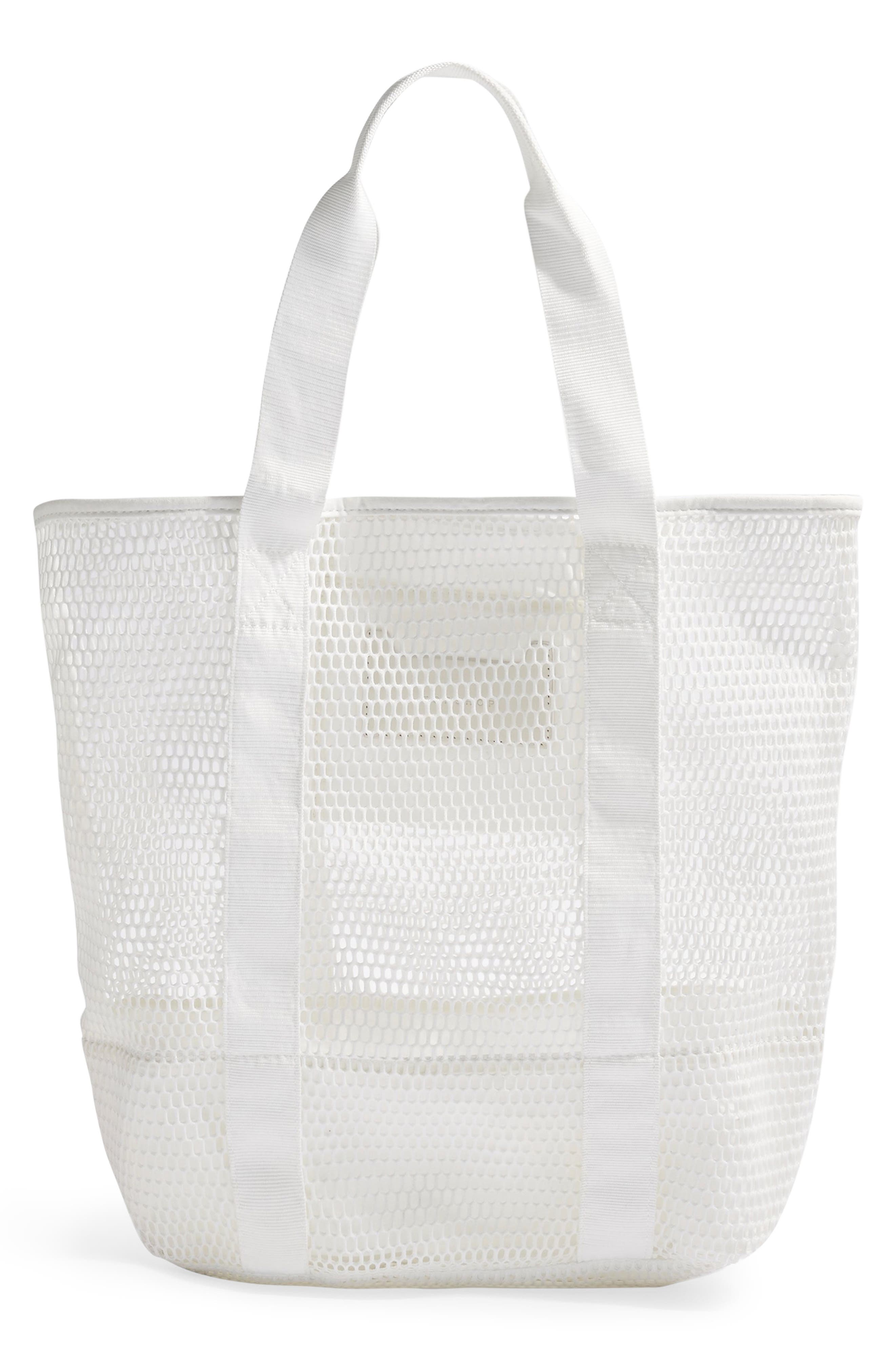 Topshop Miami Mesh Tote Bag, Main, color, 