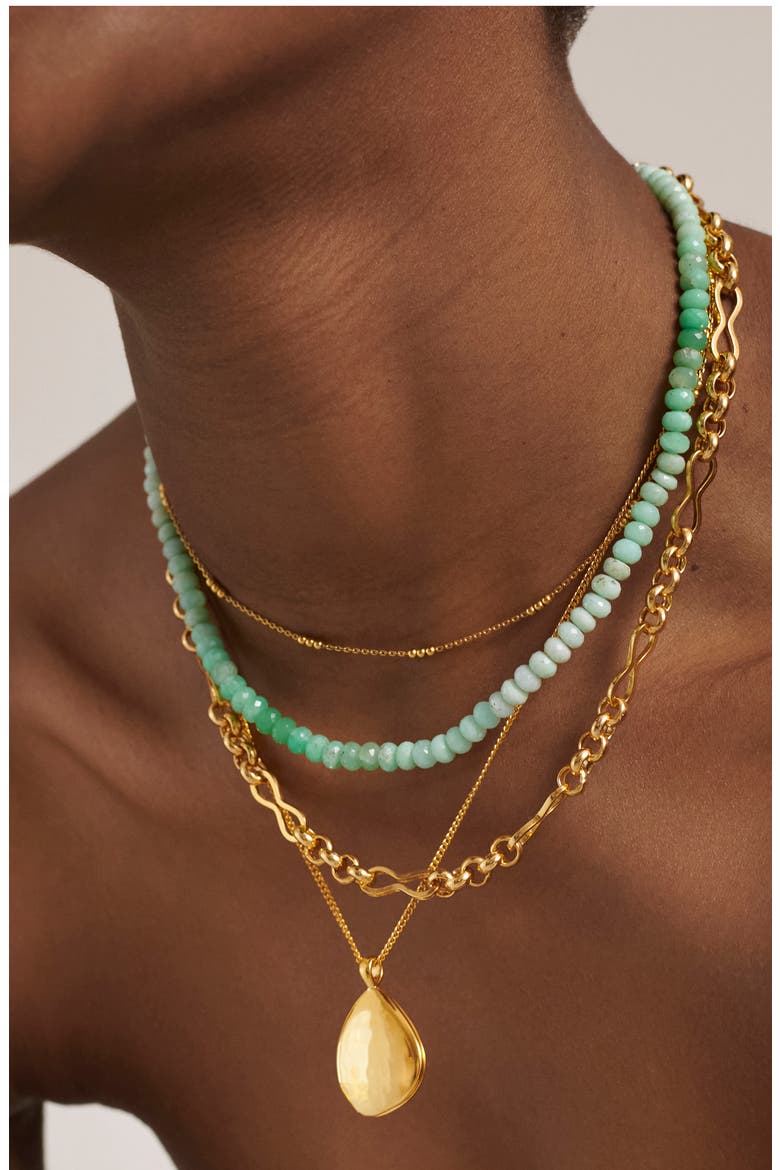 GP Hope Chryoprase Beaded Necklace, Alternate, color, 18CT GOLD VERMEIL CHRYSOPHRASE