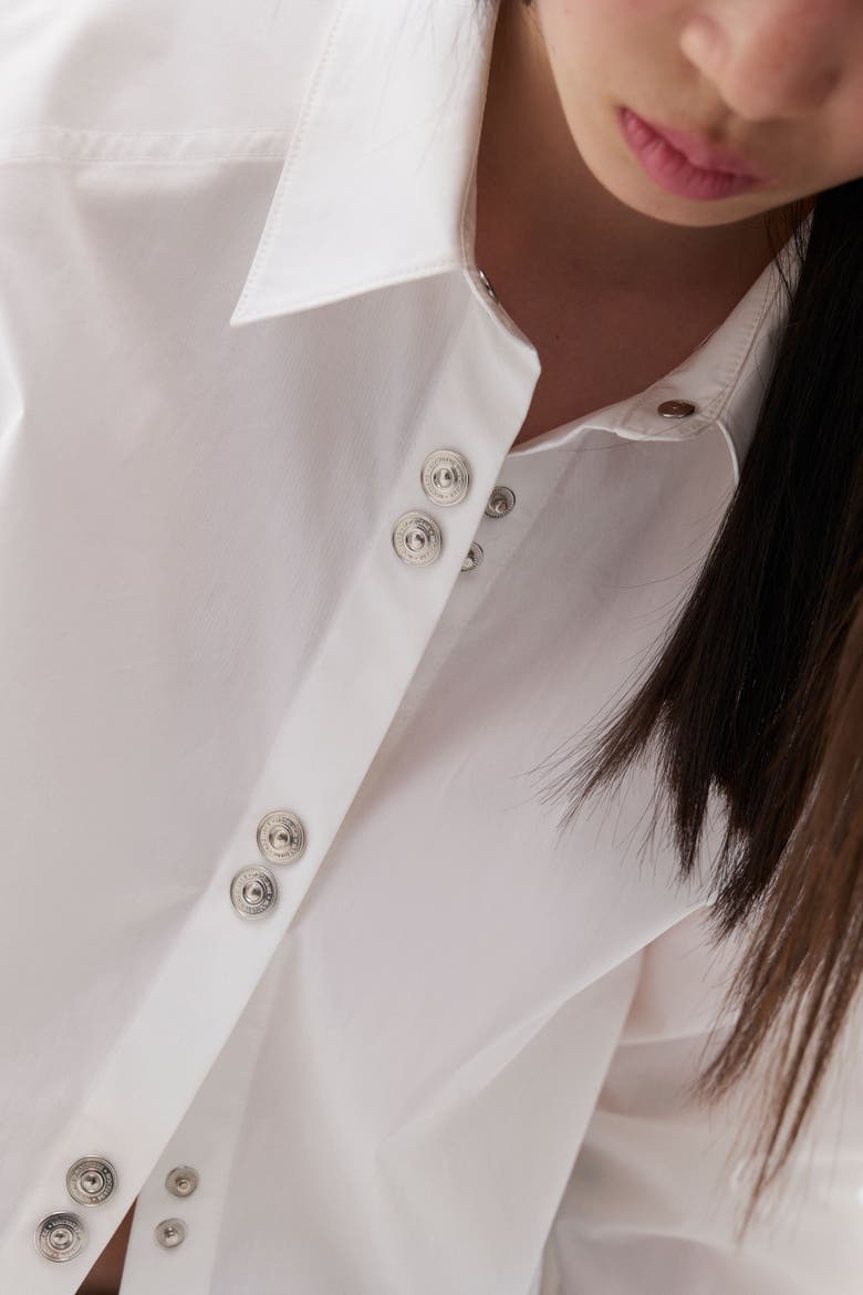 Long Sleeve Button- Up Shirt, Alternate, color, Ivory