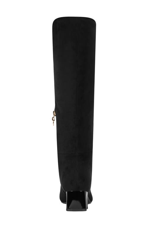Karl Lagerfeld Paris Shivon Knee High Cap Toe Boot In Black