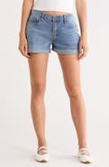 Vigoss Mid Rise Double Roll Denim Shorts