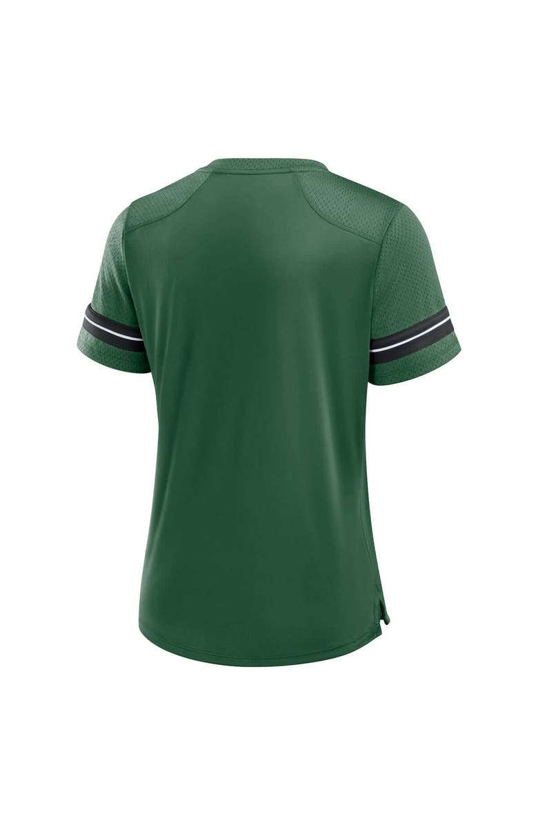 FANATICS Women's Fanatics Green New York Jets Play Script Lace-Up T-Shirt, Alternate, color, Green