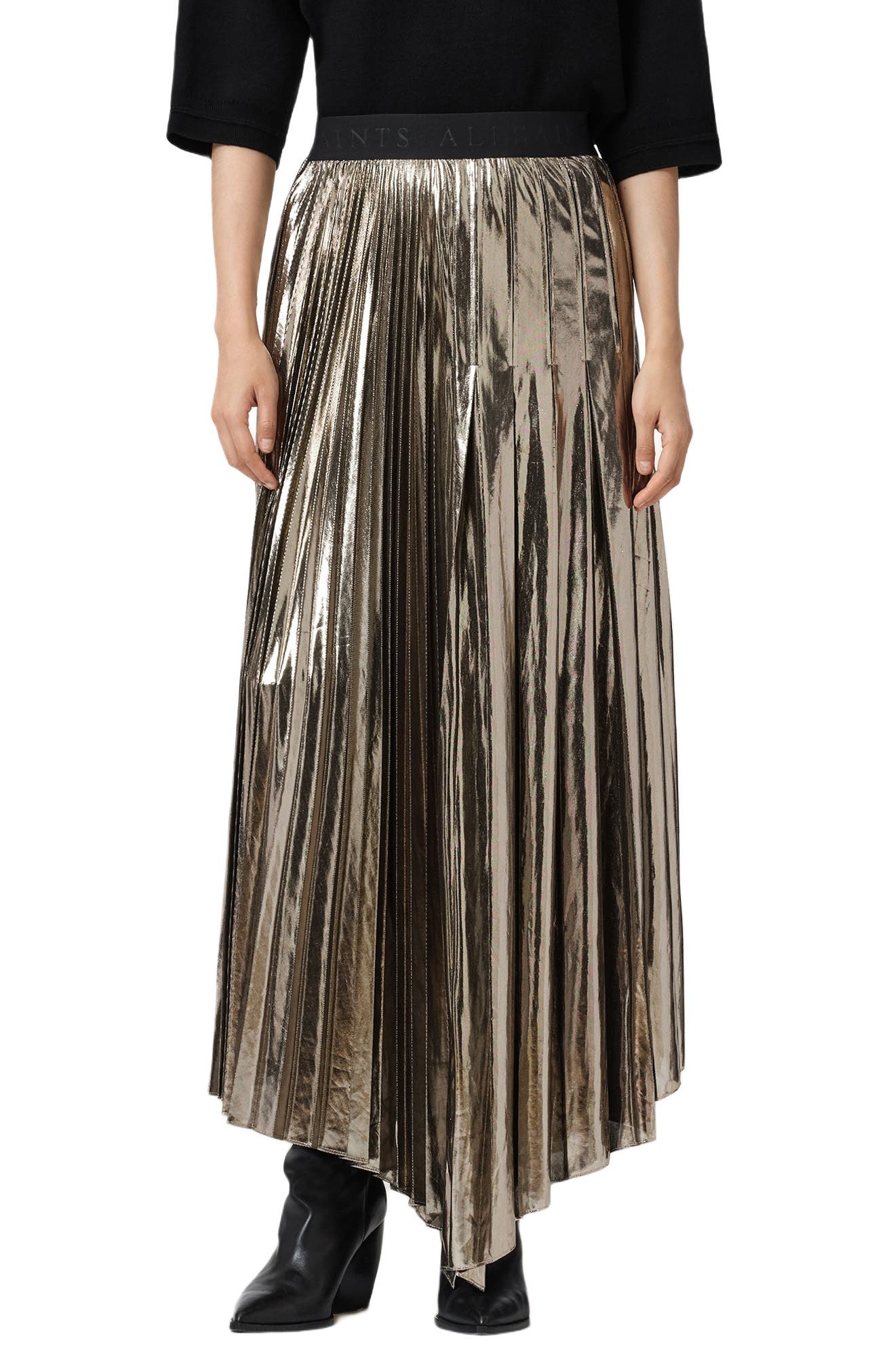 AllSaints Jax Pleated Maxi Skirt (Women) | Nordstrom