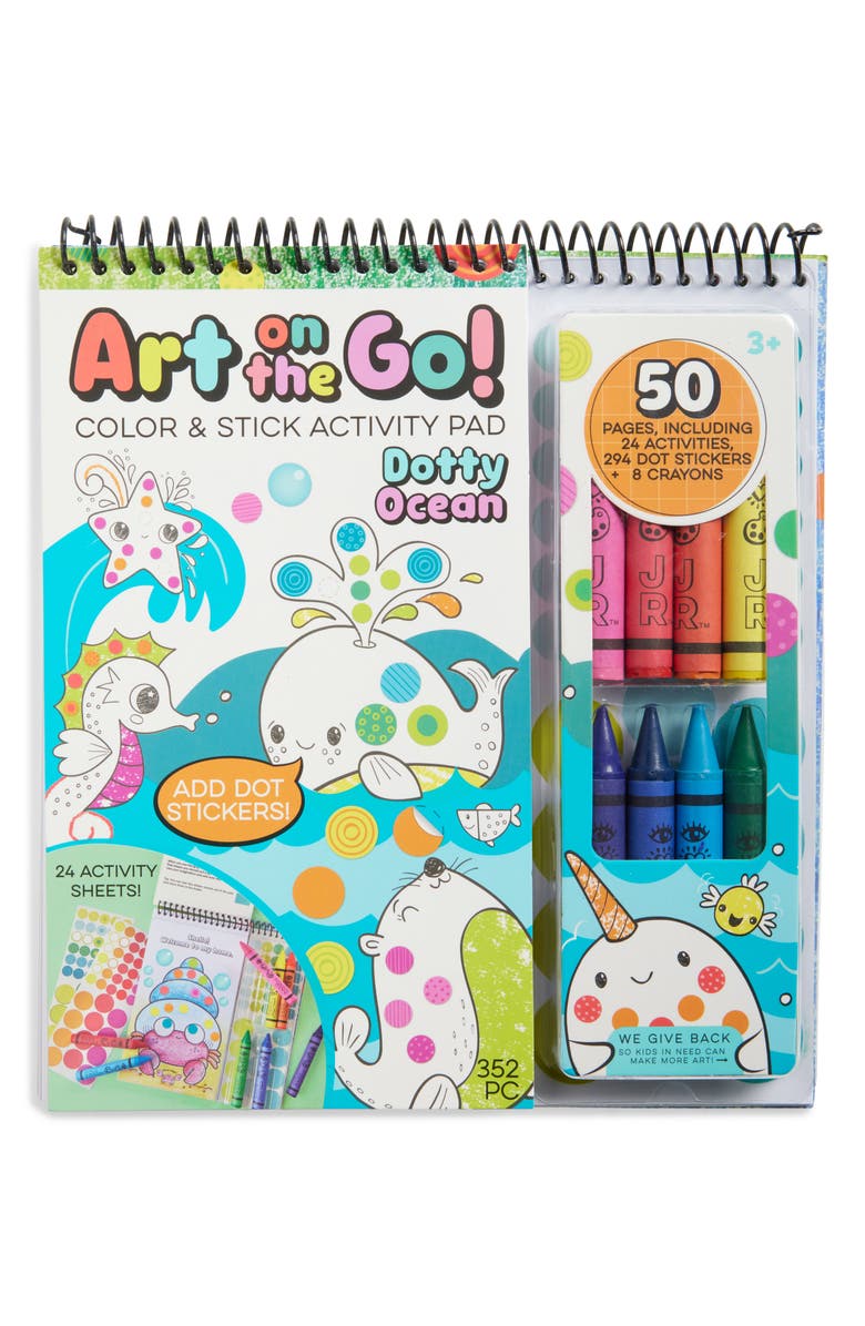 BRIGHT STRIPES Art on the Go! Going Dotty Ocean Activity Pad, Main, color, Multi